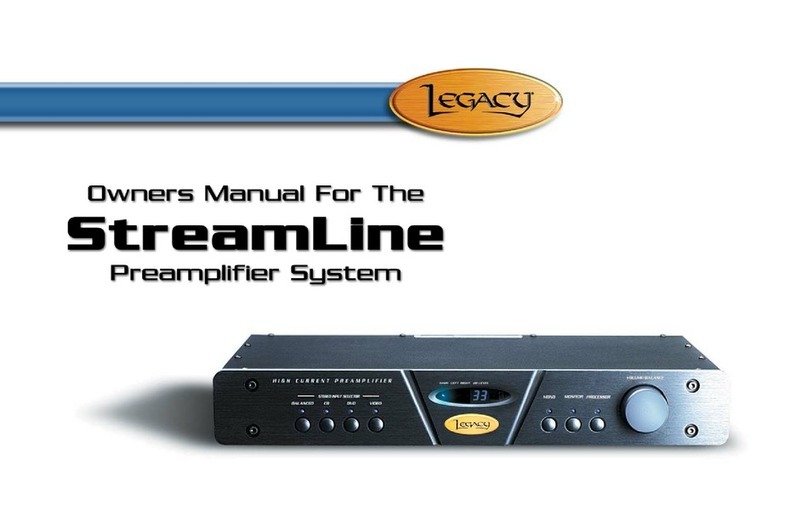 Legacy Streamline owner's manual Legacy Streamline owner's manual