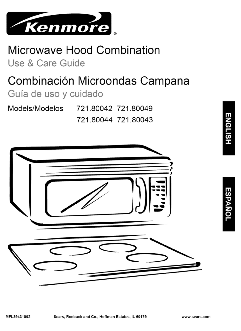 Kenmore 721.80042 Use & care guide