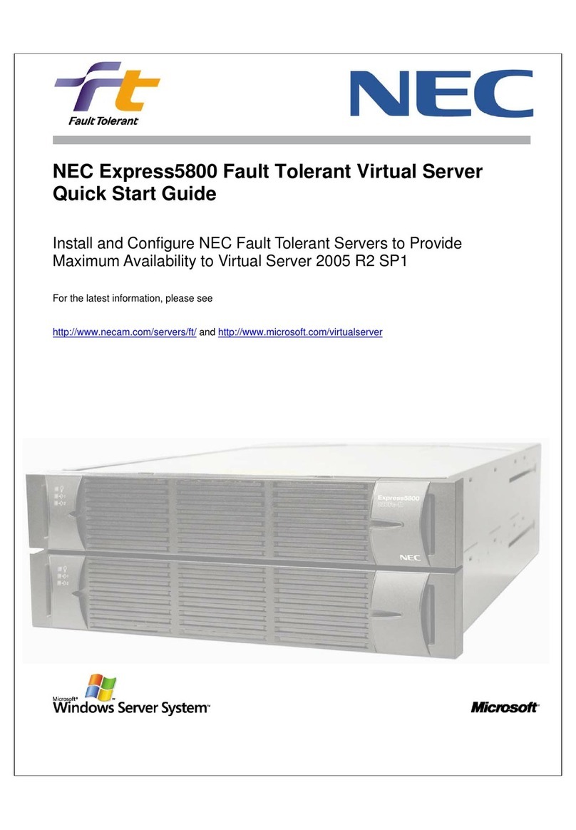 NEC Express 5800 quick start guide