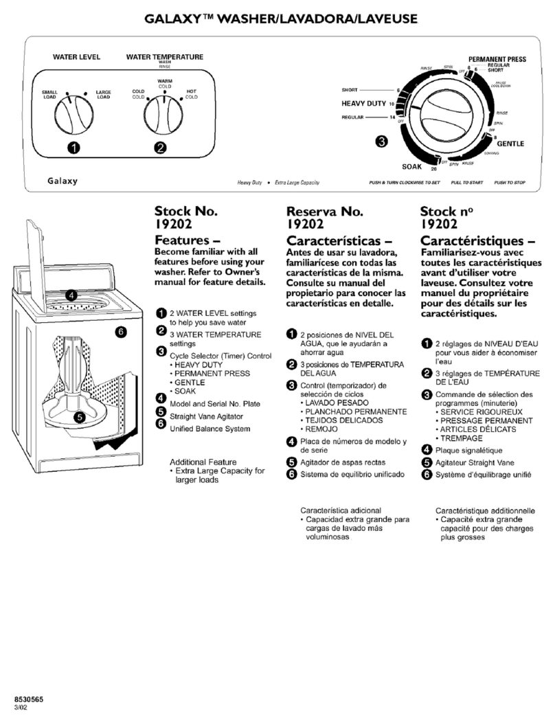 Kenmore Galaxy 19202 owner's manual