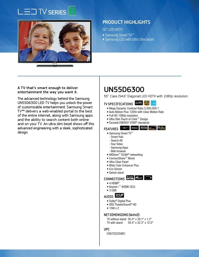 Samsung UN55D6300 quick guide