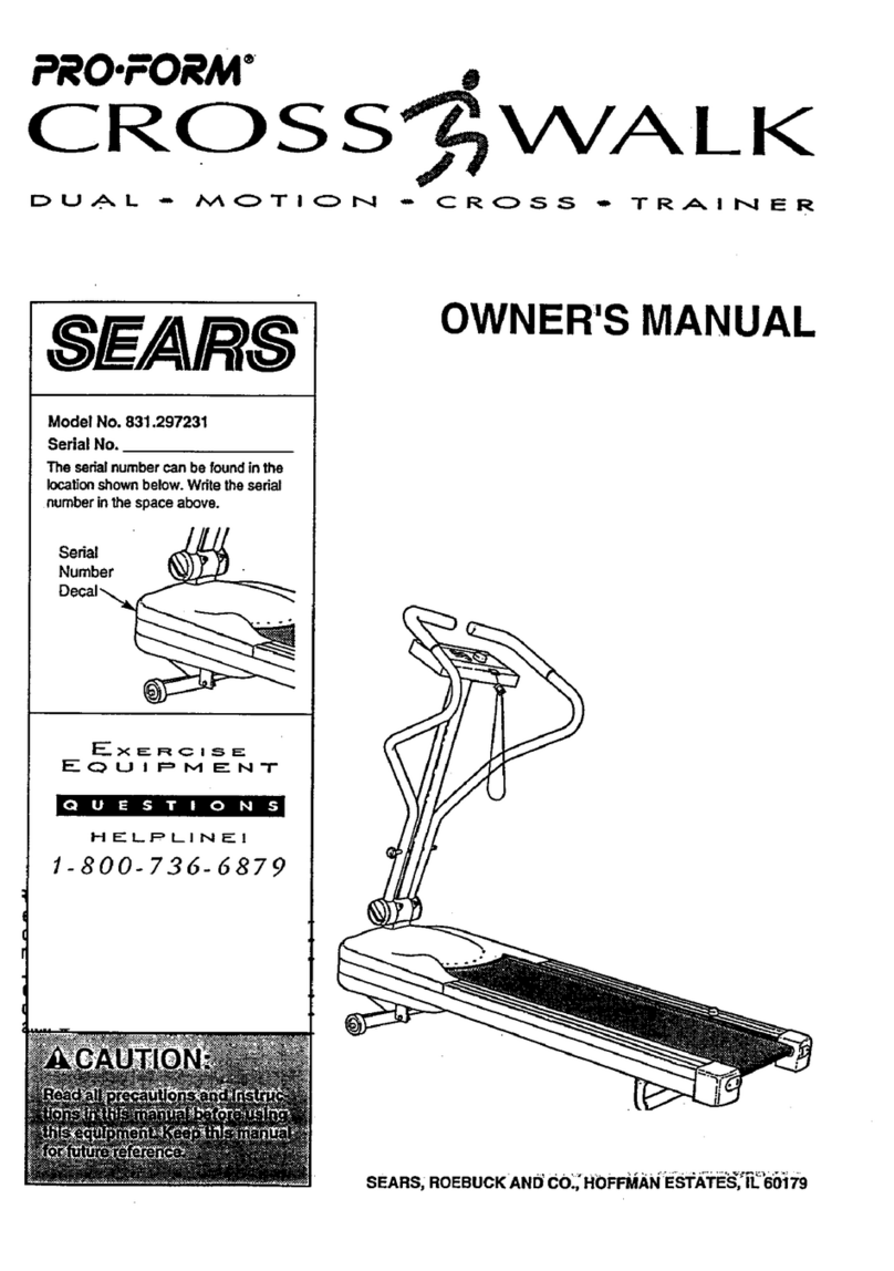 Pro-Form Crosswalk 831.297231 User manual