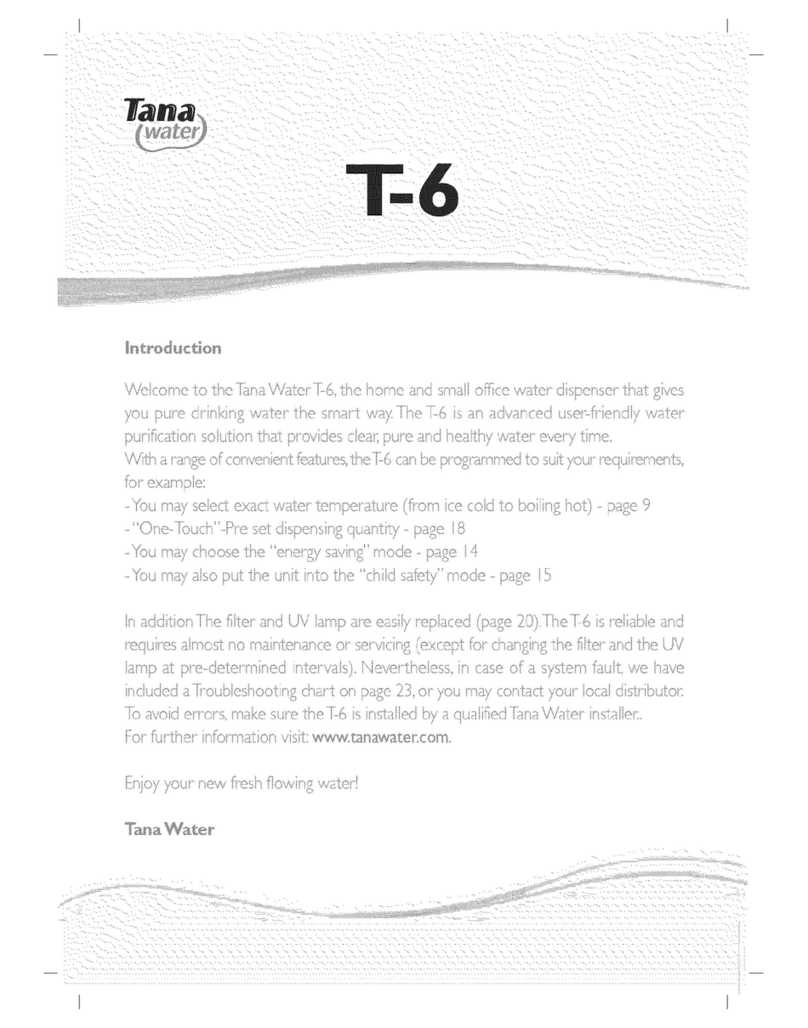 Tana water T-6 manual Tana water T-6 manual 