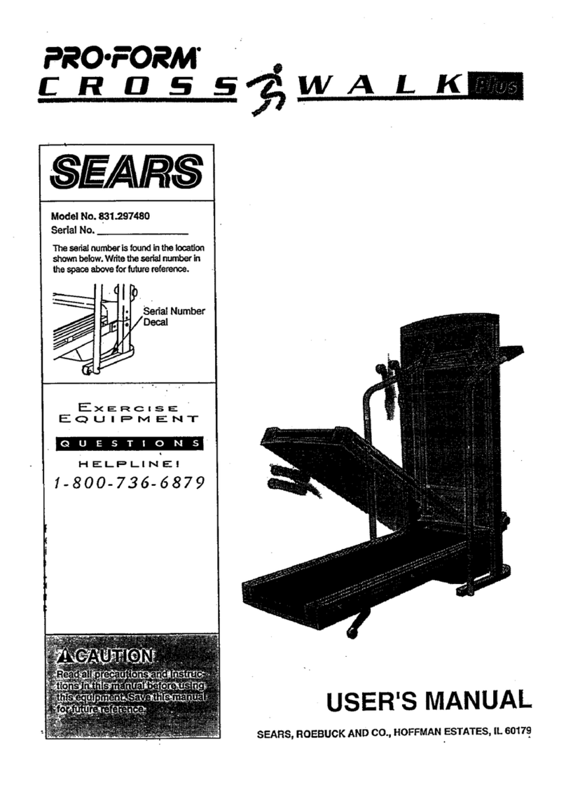 Pro-Form Crosswalk Plus 831.297480 User manual