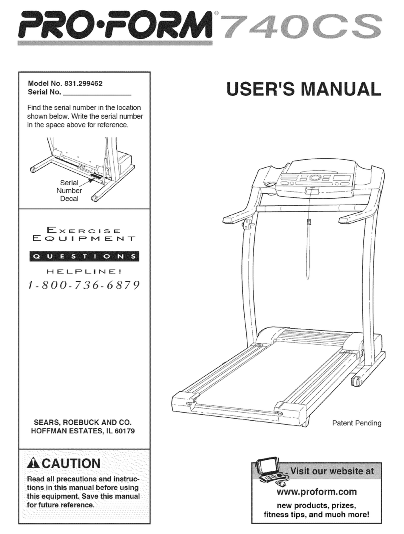 Pro-Form 740CS 831.299462 User manual