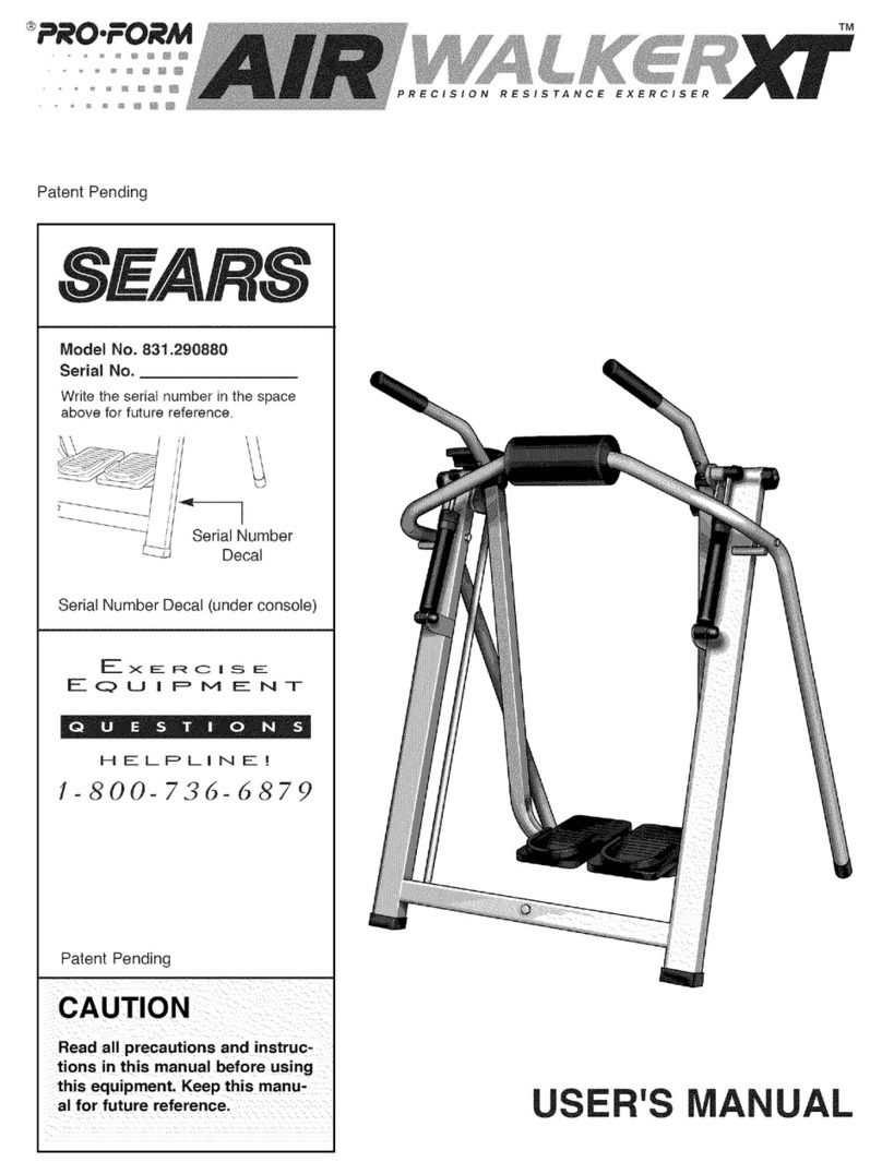 Pro-Form XT 831.290880 user manual