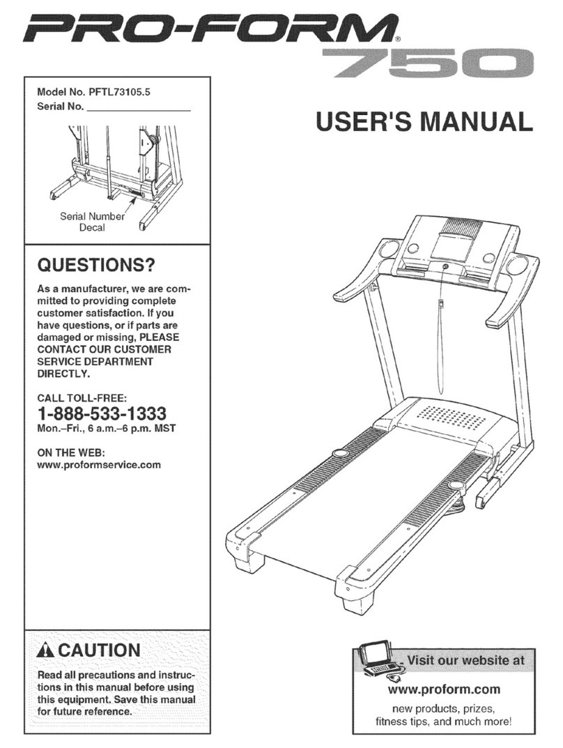 Pro-Form 750 PFTL73105.5 User manual Pro-Form 750 PFTL73105.5 User manual