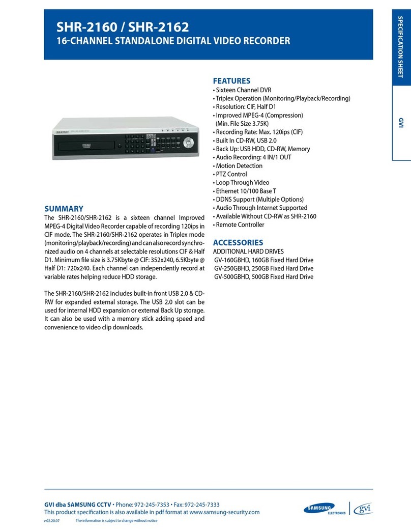 Samsung SHR-2162 quick guide