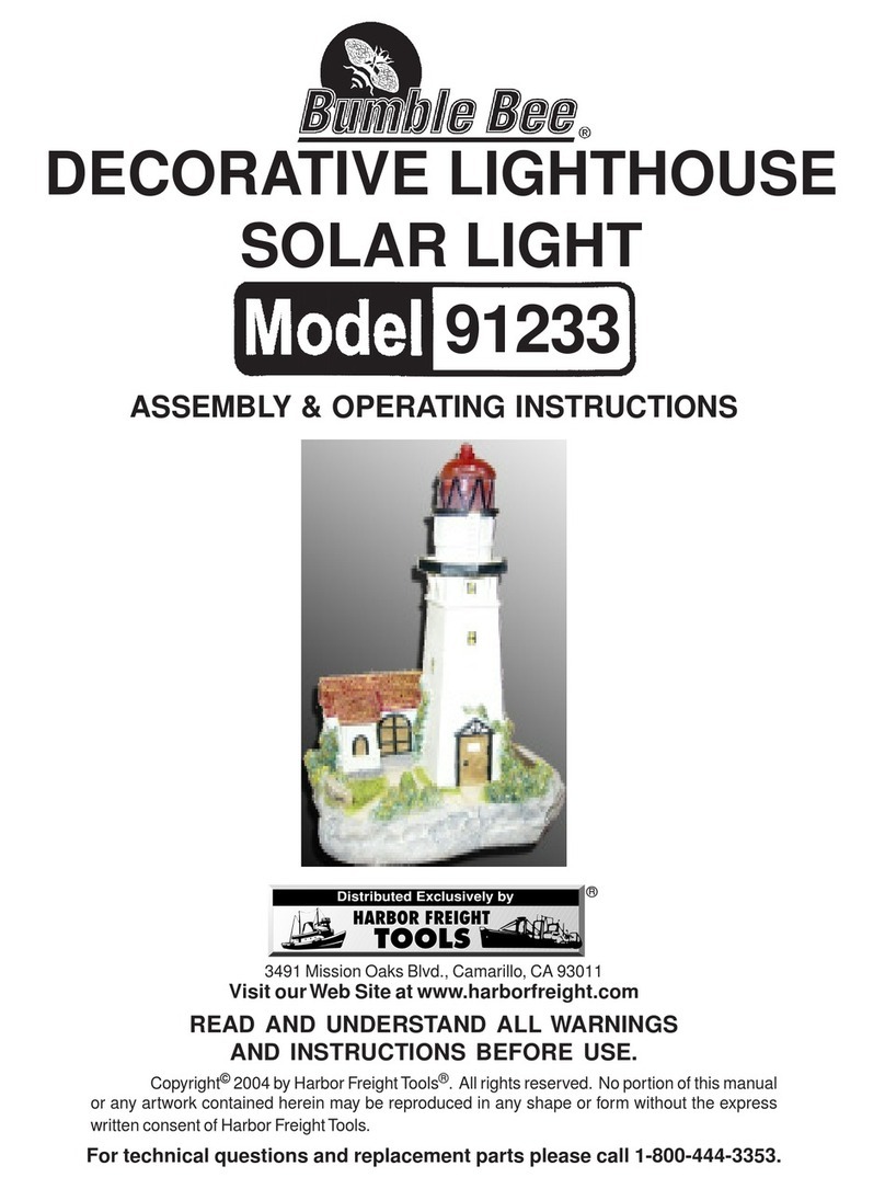 Bumble Bee SOLAR LIGHT 91233 Assembly & operating instructions Bumble Bee SOLAR LIGHT 91233 Assembly & operating instructions