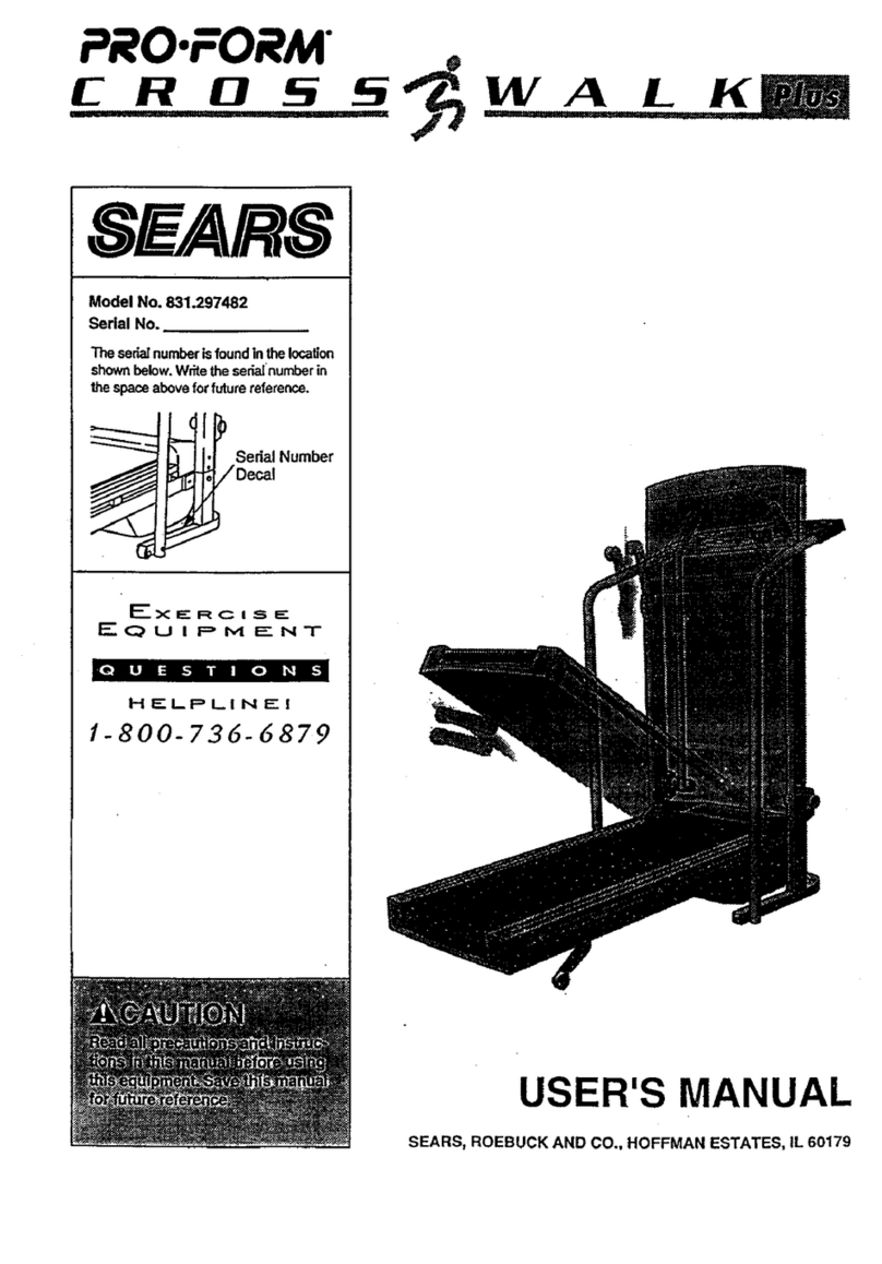 Pro-Form Cross Walk Plus 831.297482 User manual