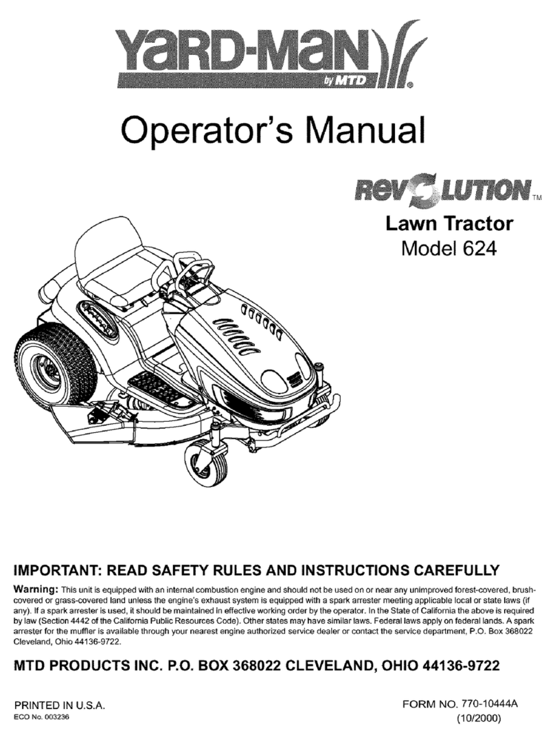 Yard-Man Revolution 624 Operator's manual