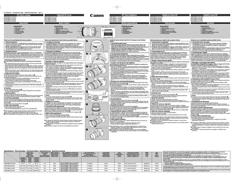 Canon EF80 instructions Canon EF80 instructions