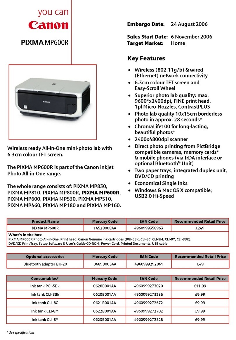 Canon PIXMA MP600R User manual