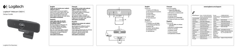Logitech C920-C Webcam User manual Logitech C920-C Webcam User manual