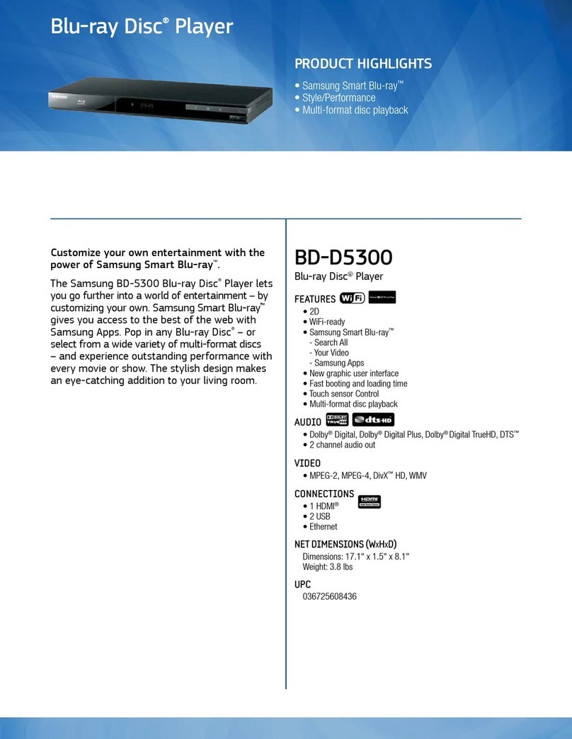 Samsung BD-D5300 User manual