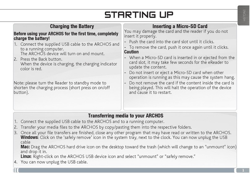 Archos 90 eReader user manual