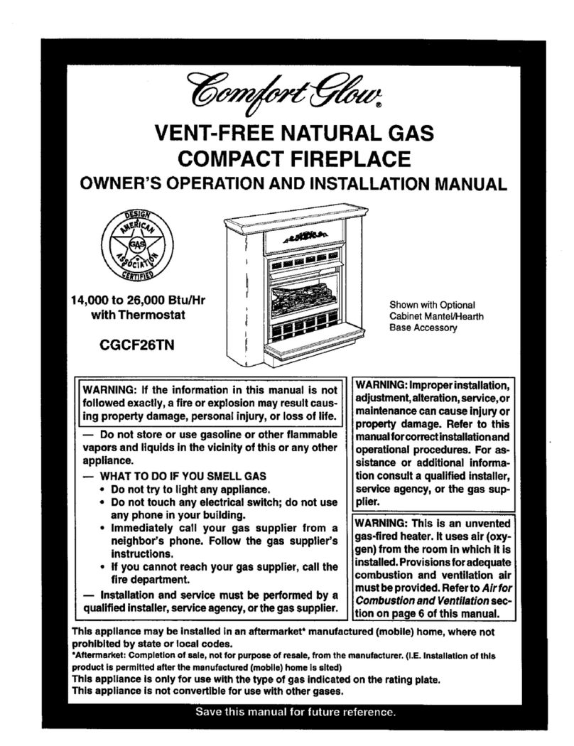Desa Comfort Glow CGCF26TN Quick start guide Desa Comfort Glow CGCF26TN Quick start guide