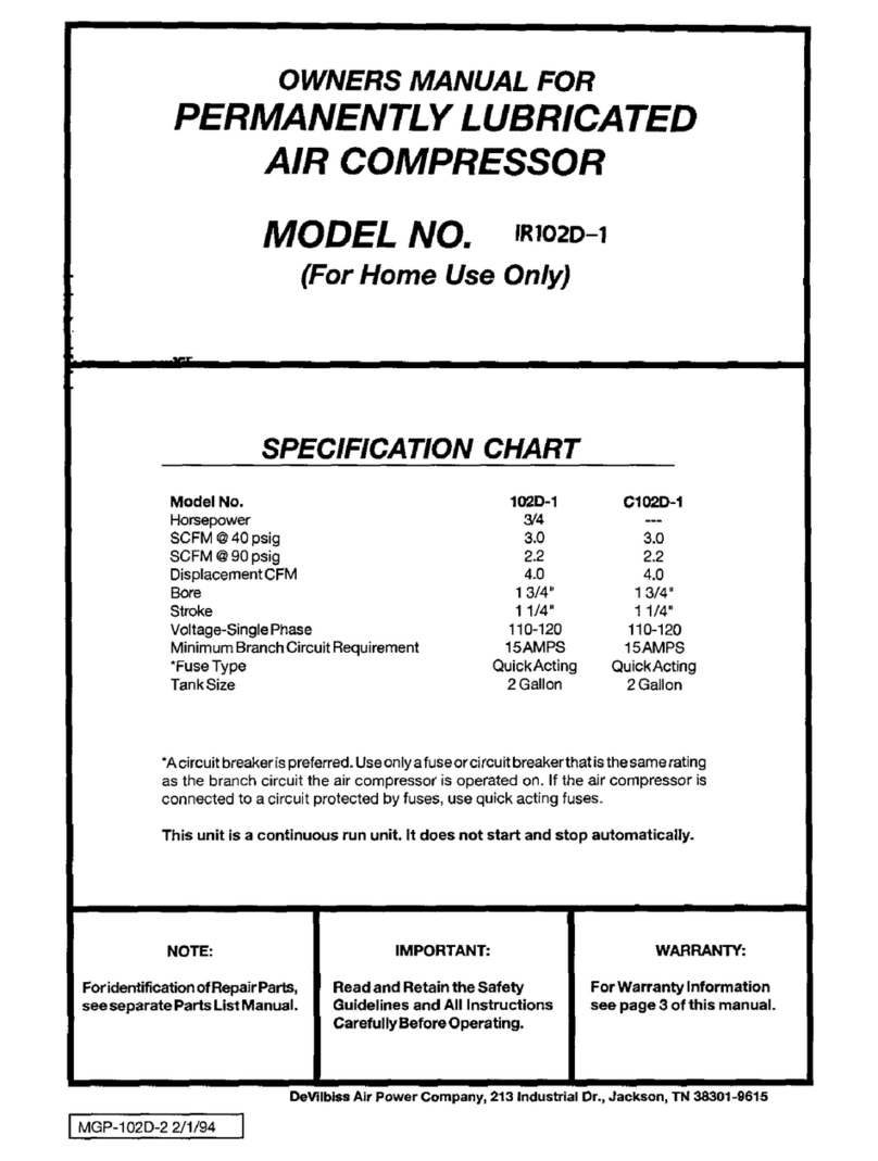 DeVilbiss IR102D-1 owner's manual