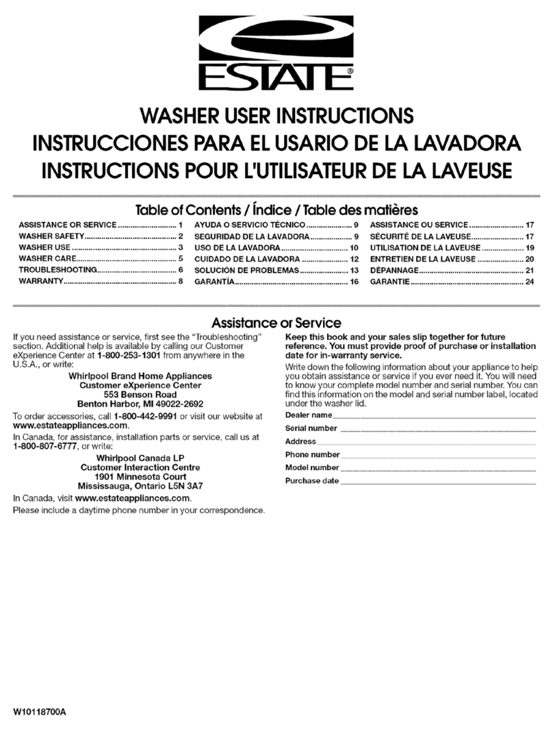 Estate W10118700A User manual