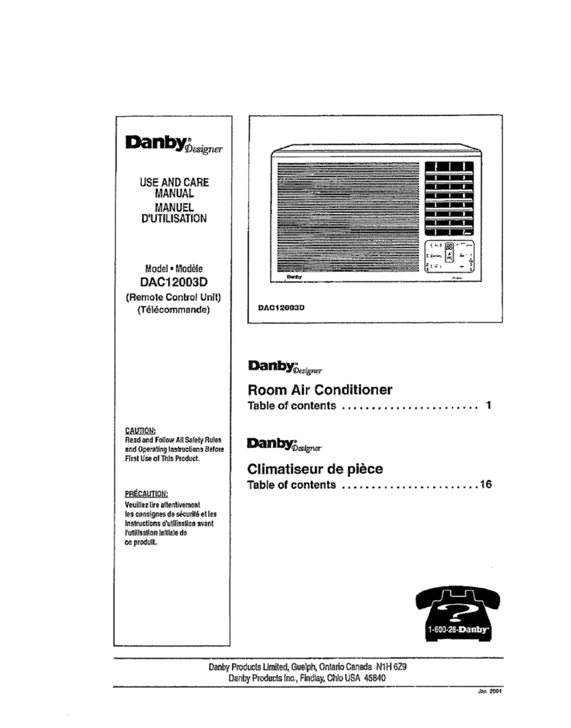 Danby Designer DAC12003D User manual