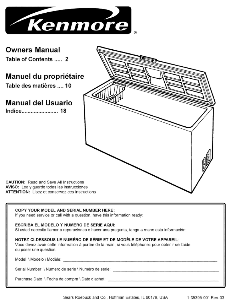 Kenmore Freezer User manual