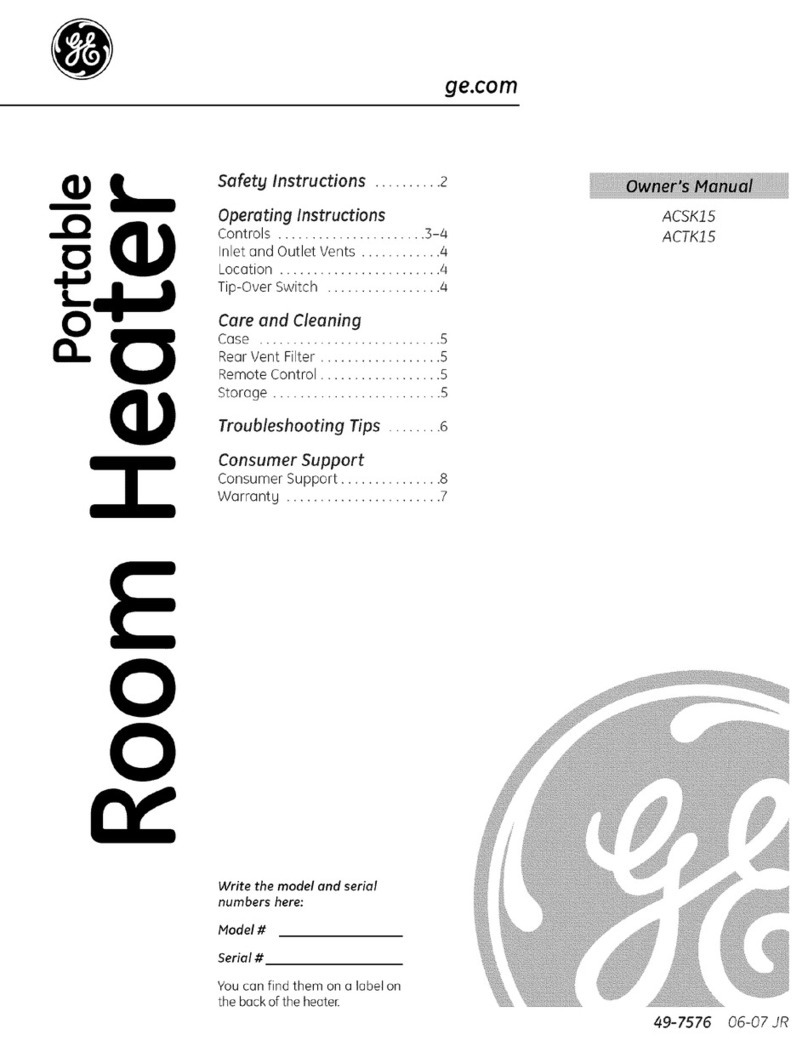 GE ACSK15 owner's manual