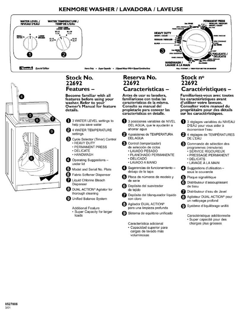 Kenmore 22692 User manual Kenmore 22692 User manual