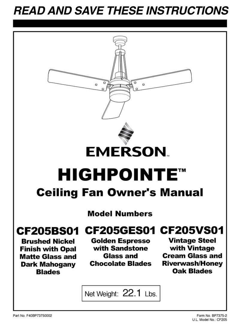 Emerson HIGHPOINT CF205VS01 User manual