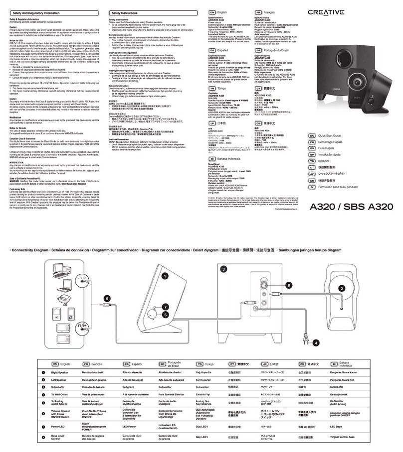 Creative A 320 User manual