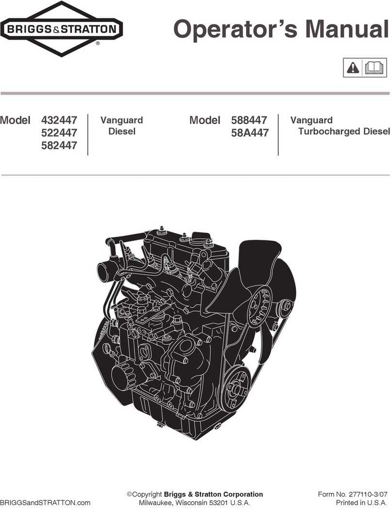 Briggs & Stratton Vanguard Diesel 432447 User manual Briggs & Stratton Vanguard Diesel 432447 User manual