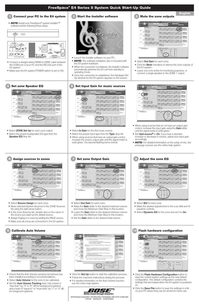 Bose FreeSpace E-4 Troubleshooting guide Bose FreeSpace E-4 Troubleshooting guide