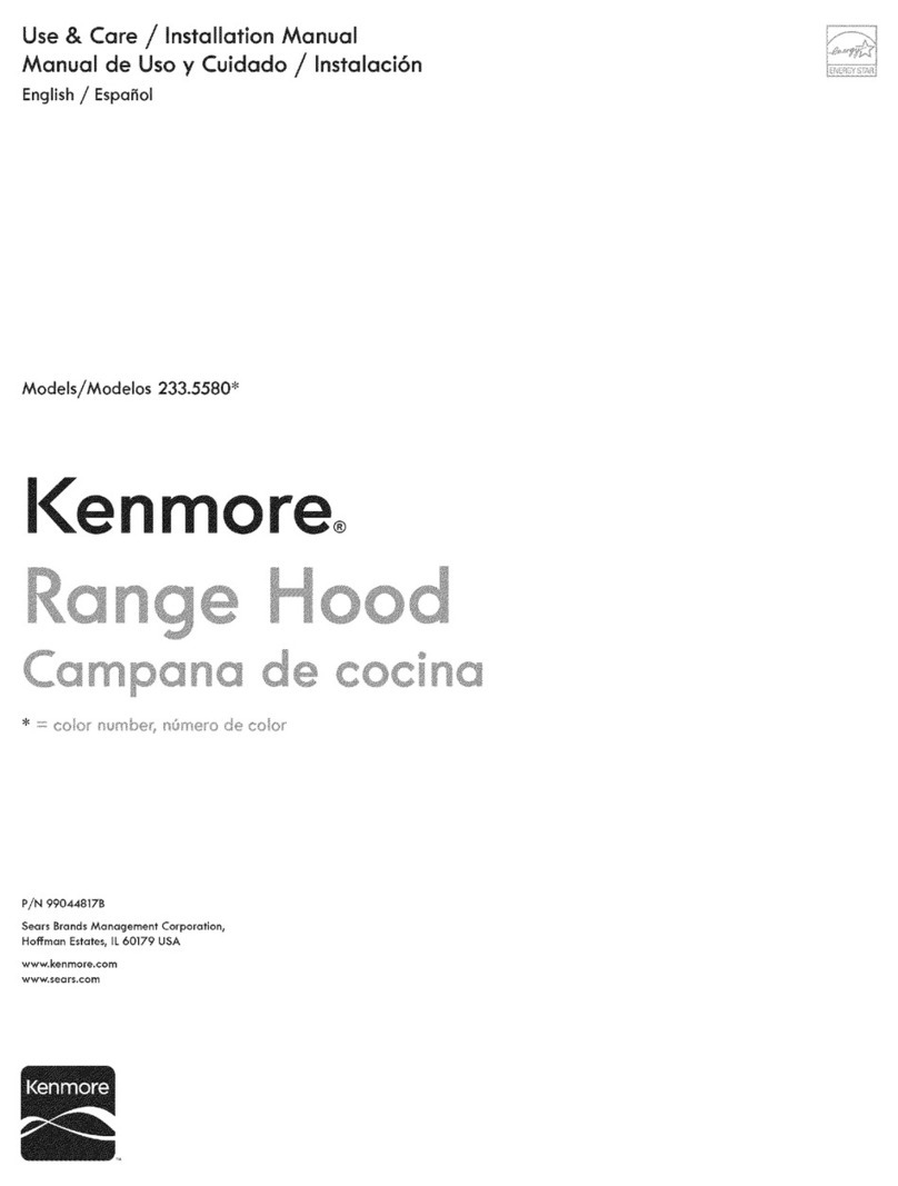 Kenmore 233.5580 Series Installation guide