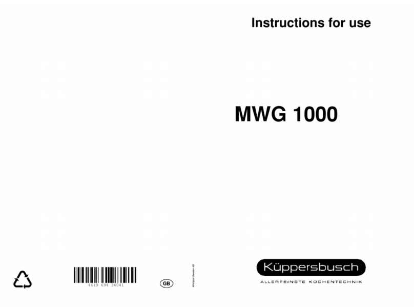Kuppersbusch MWG 1000 Instructions for use