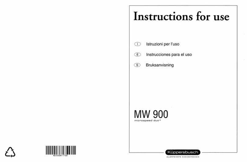 Kuppersbusch MW 900 Instructions for use