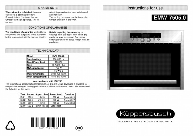 Kuppersbusch EMW 7505.0 Instructions for use