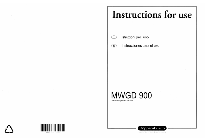 Kuppersbusch MWGD 900 microspeed duo User manual