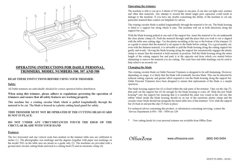 Dahle Dahle 500 operating instructions