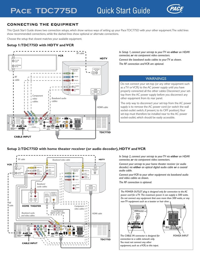 Pace TDC775D quick start guide