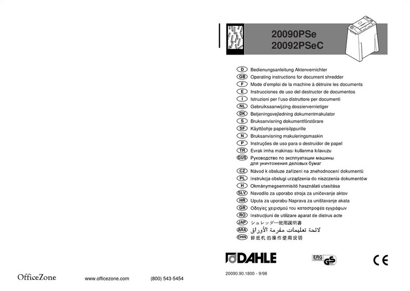Dahle Dahle 20090PSe User manual