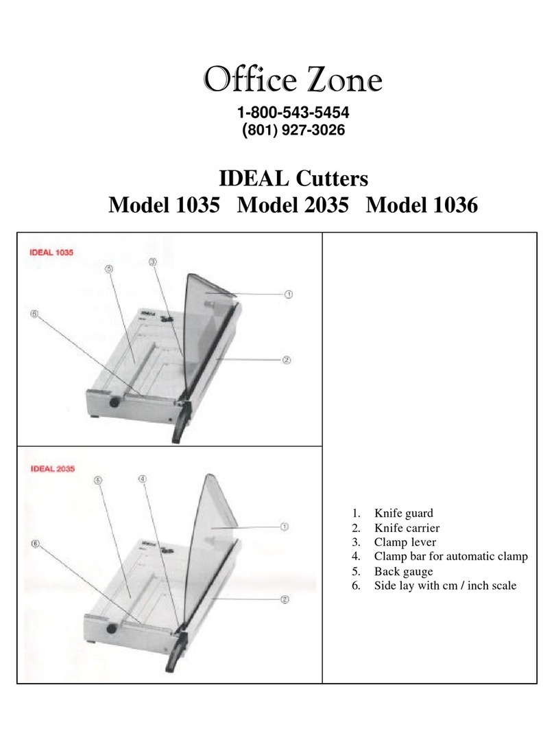 Office Zone IDEAL Cutters 1035 Operation manual