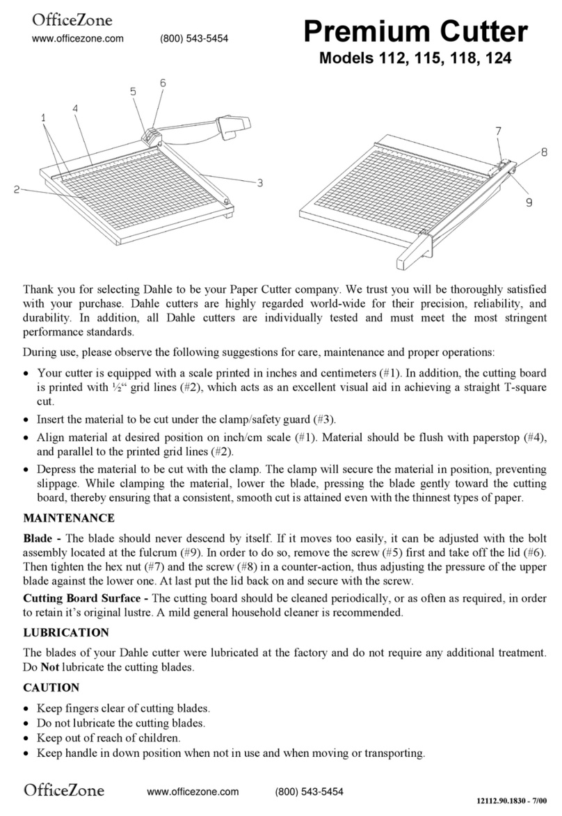 Dahle 112 Operation manual