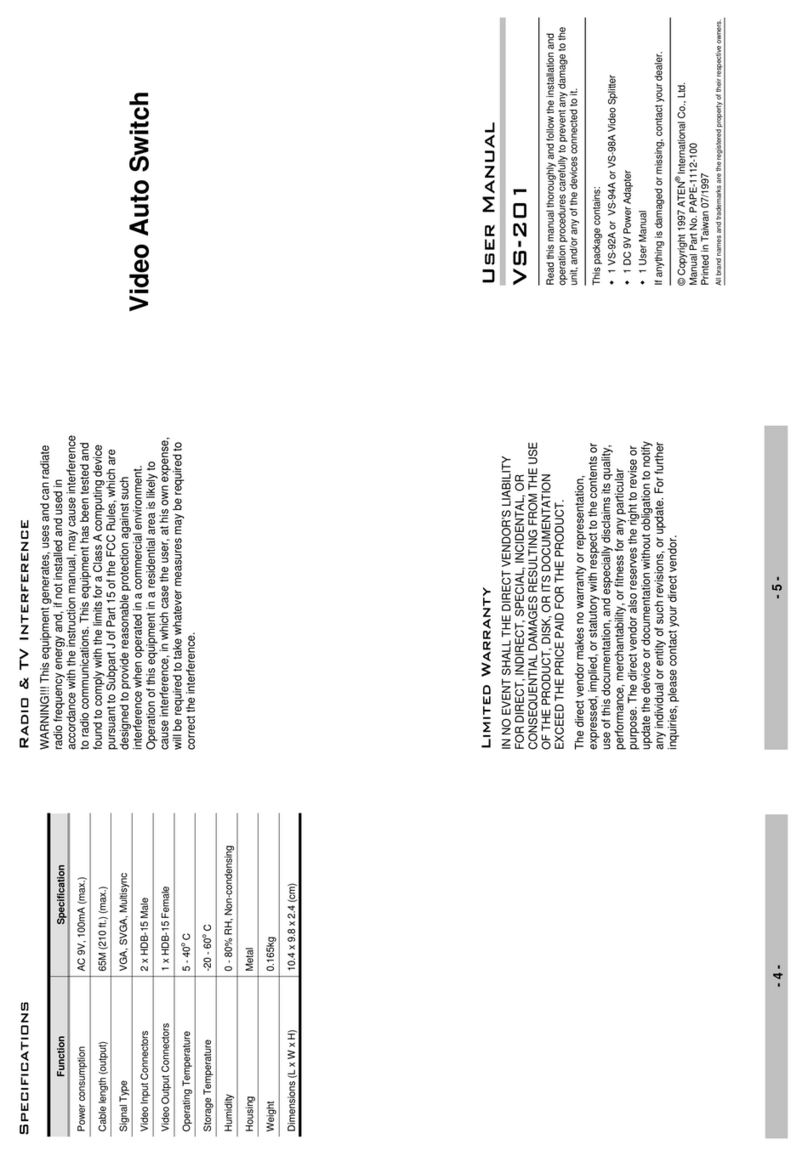 ATEN VS-201 User manual