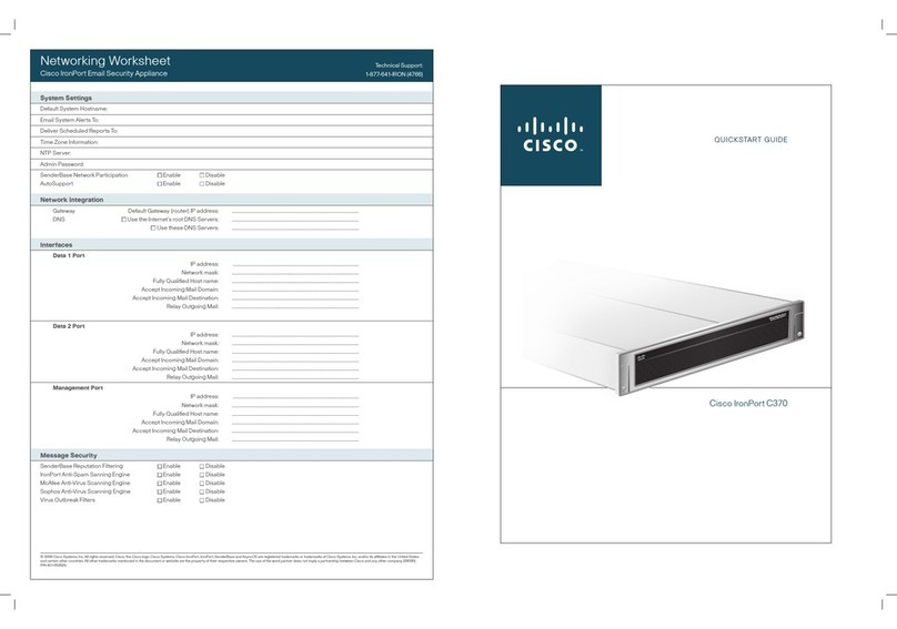 Cisco IronPort C370 User manual Cisco IronPort C370 User manual