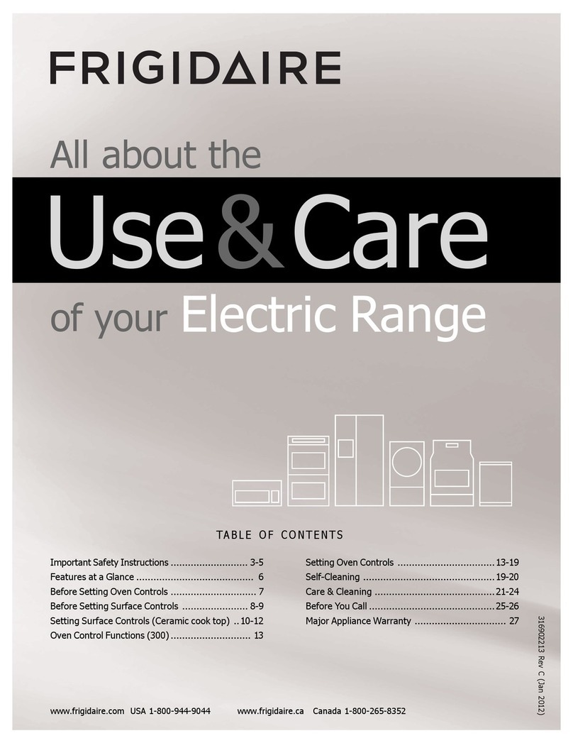 Frigidaire Electric Range User manual Frigidaire Electric Range User manual