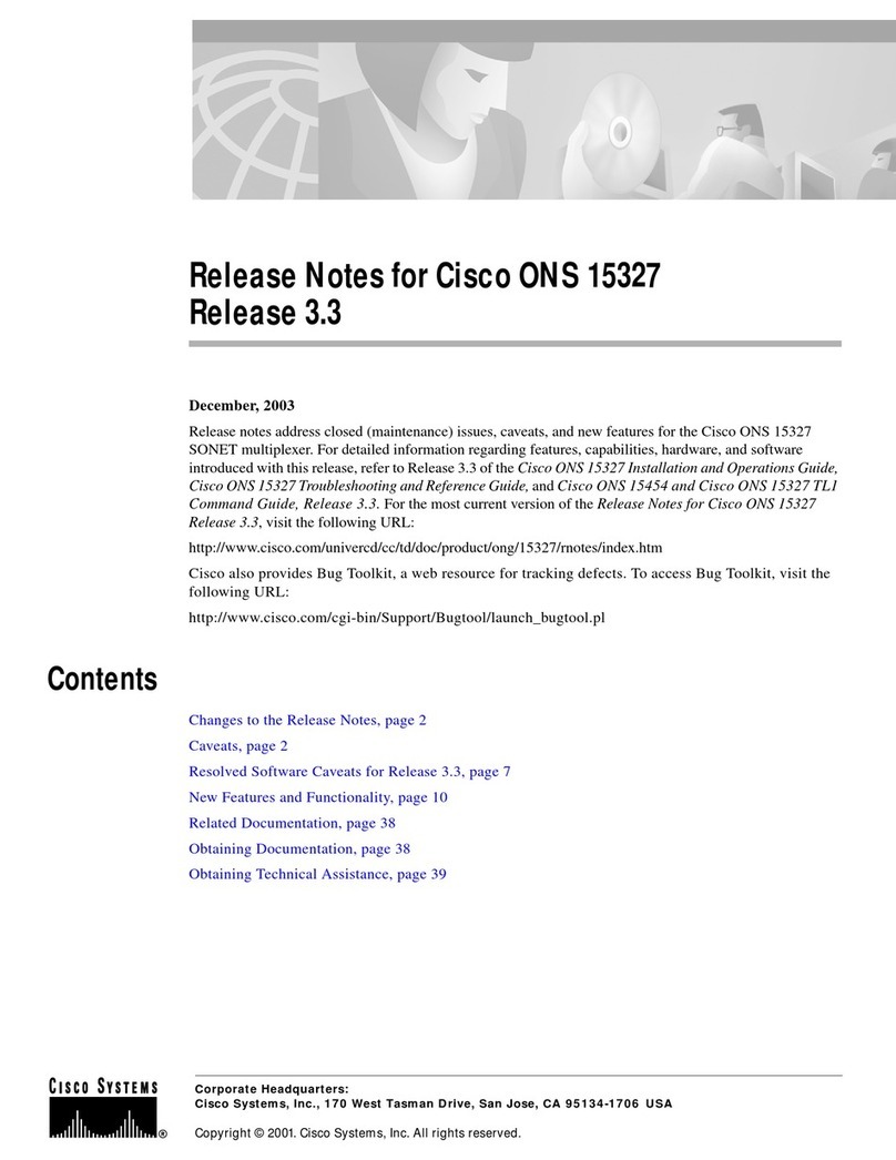Cisco ONS 15327 User manual