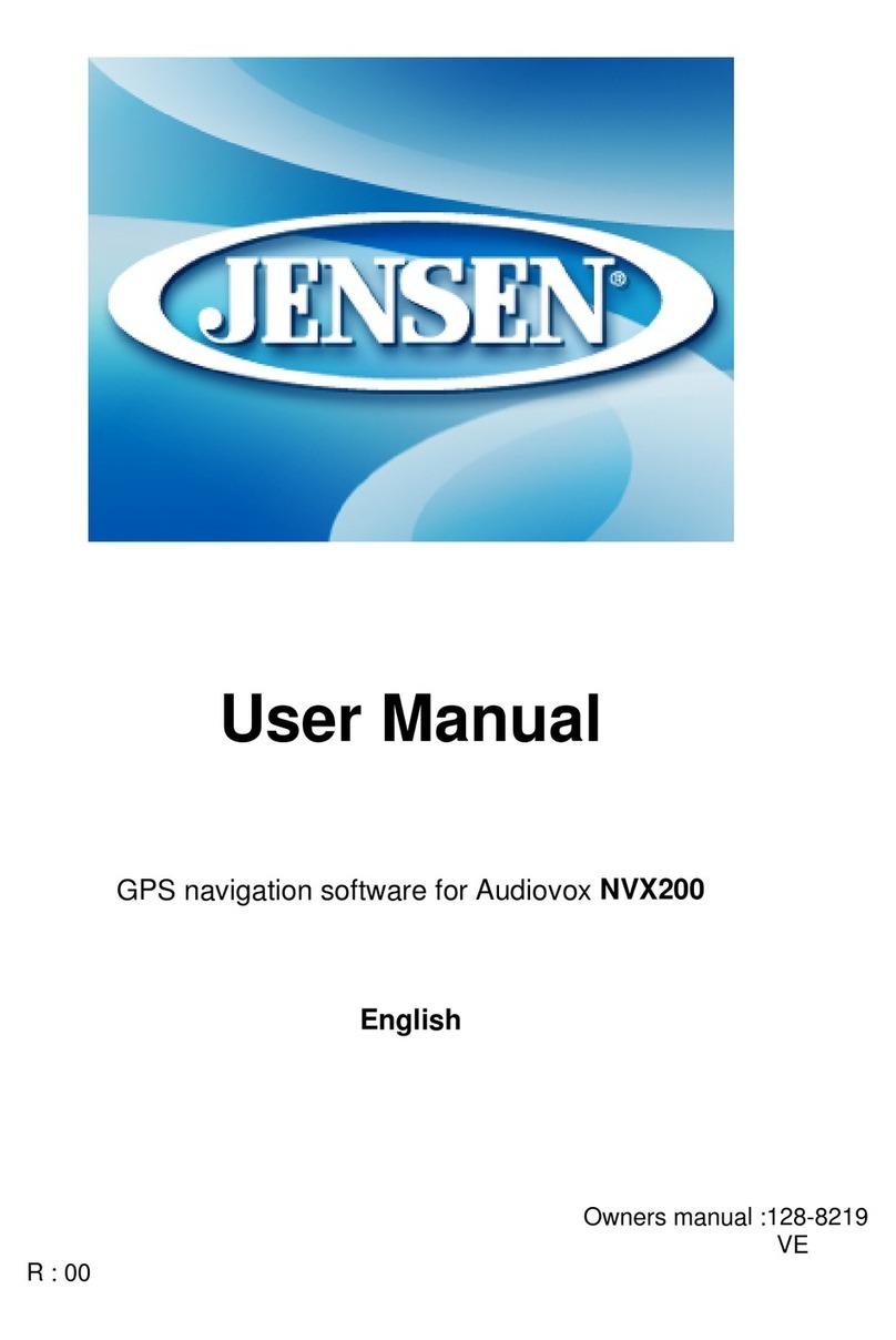 Jensen NVX200 - Touch&Go - Automotive GPS Receiver user manual Jensen NVX200 - Touch&Go - Automotive GPS Receiver user manual