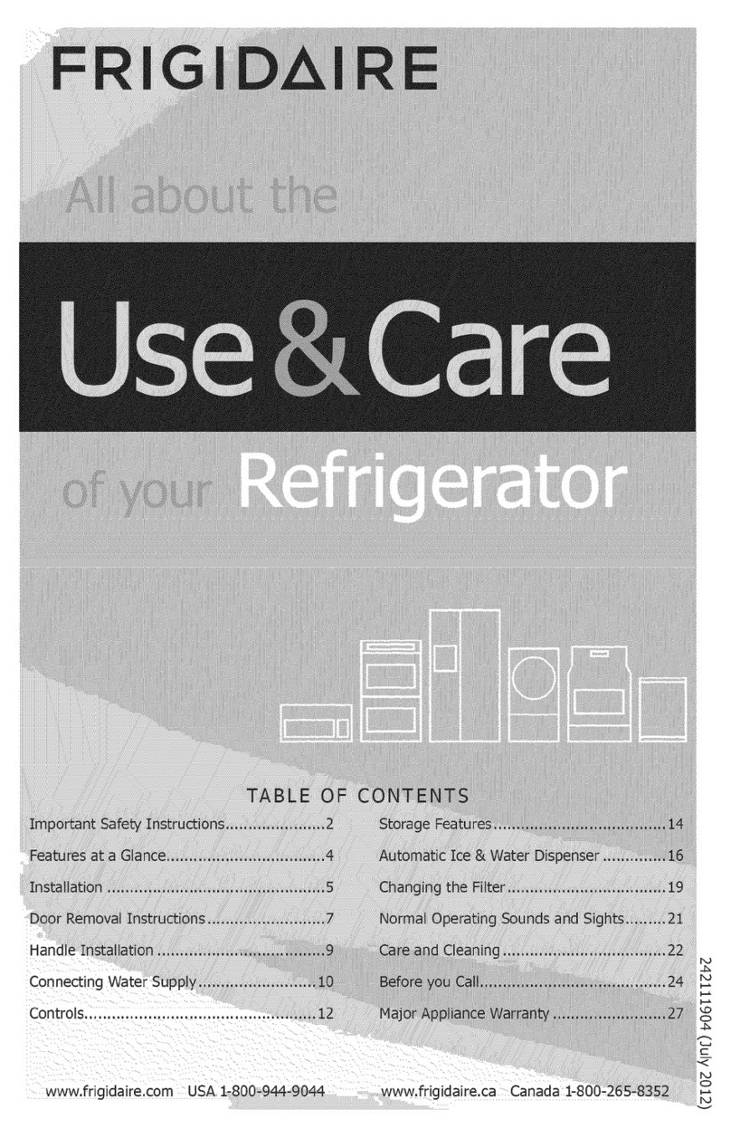 Frigidaire 242111904 Use & care guide