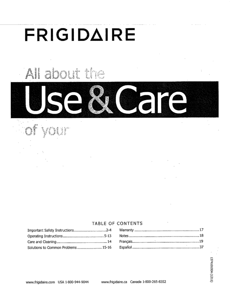 Frigidaire 137410100A User manual