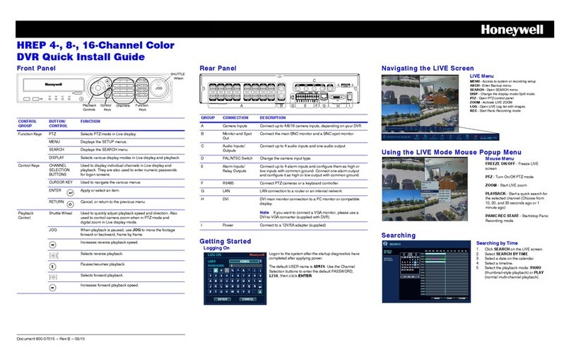 Honeywell HREP 8 User manual