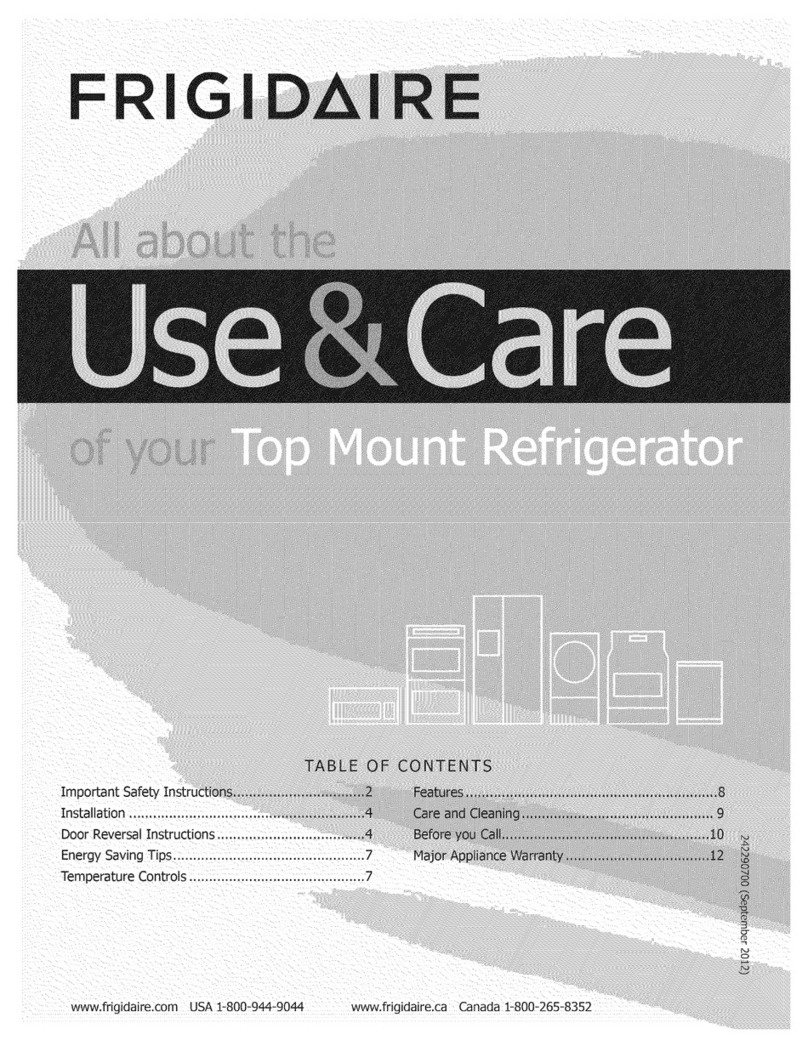 Frigidaire 242290700 Use & care guide